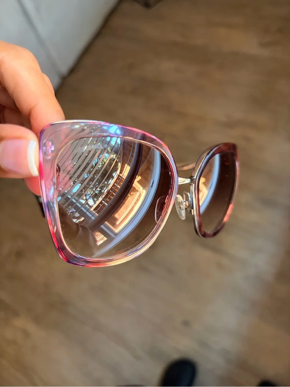 Chanel Women’s Pink Gradient Cat-Eye Sunglasses